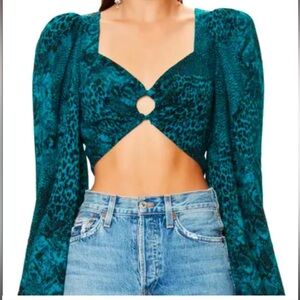 Snake print crop top